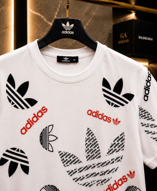 Adidas White Logo Tee