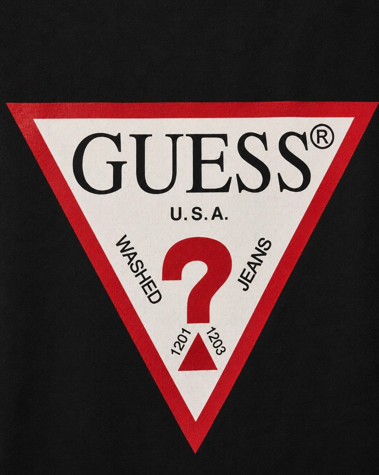 Women’s Guess Triangle Logo T-Shirt – Black
