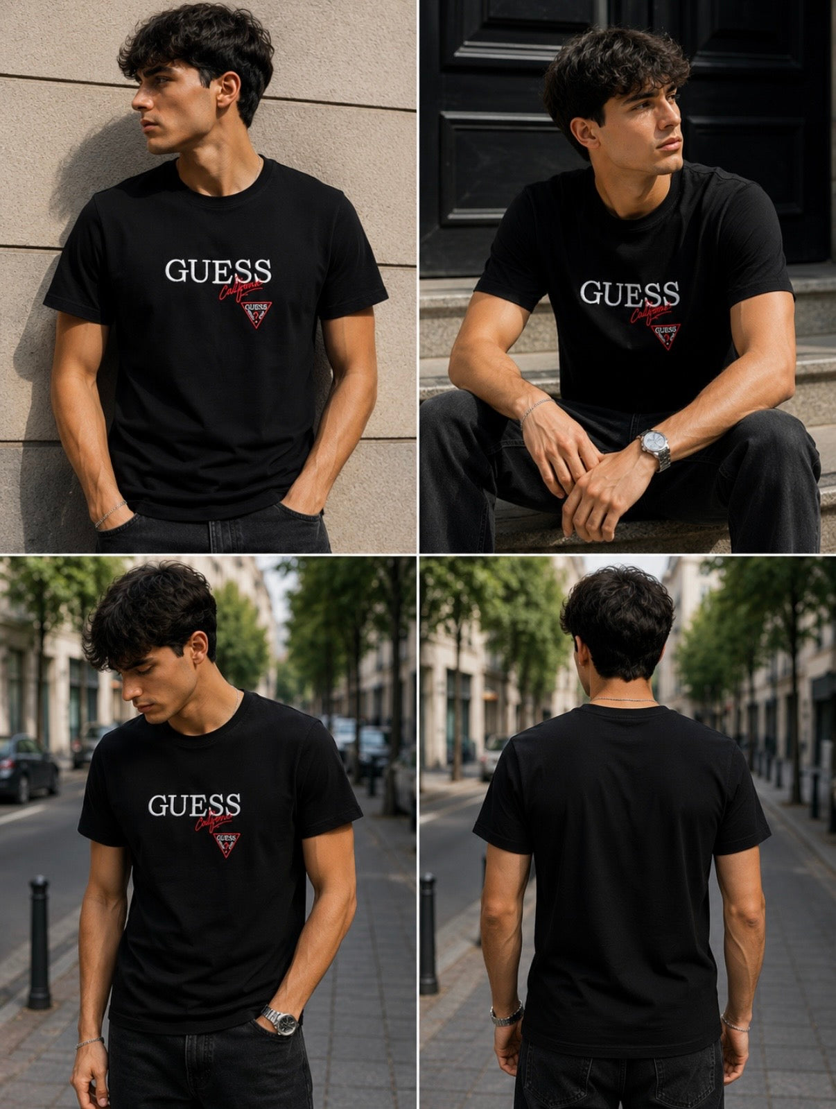 GUESS California Black Tee