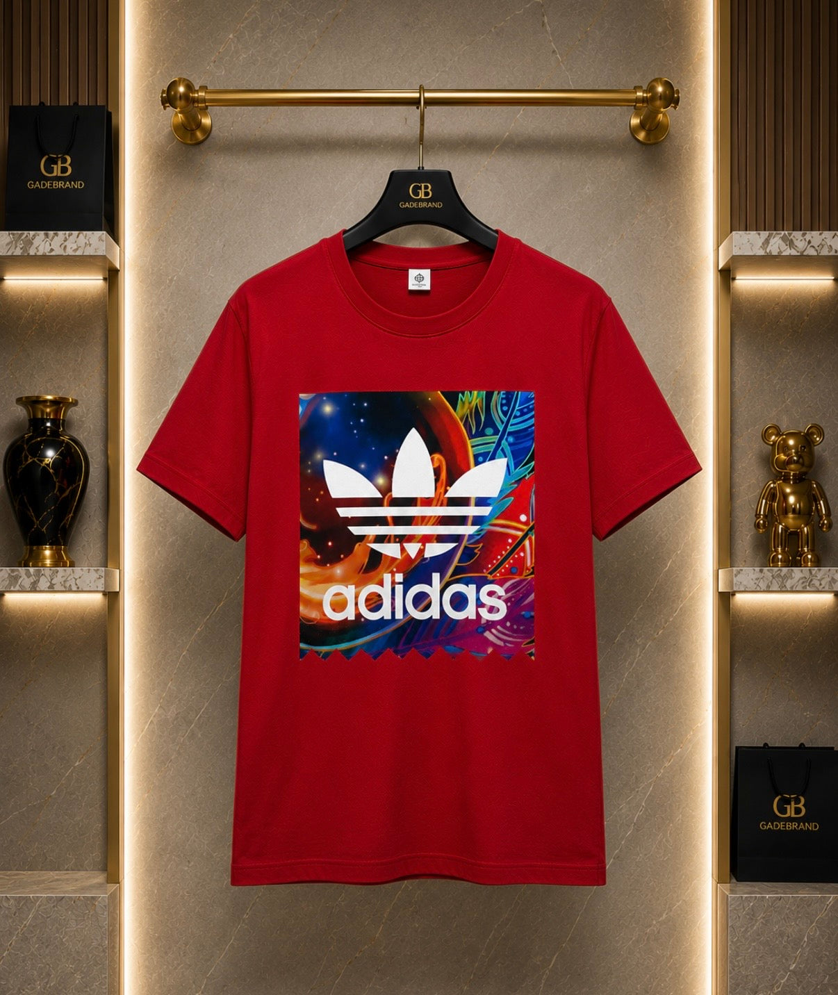 Woman’s Tricou Lung Adidas Roșu Oversized
