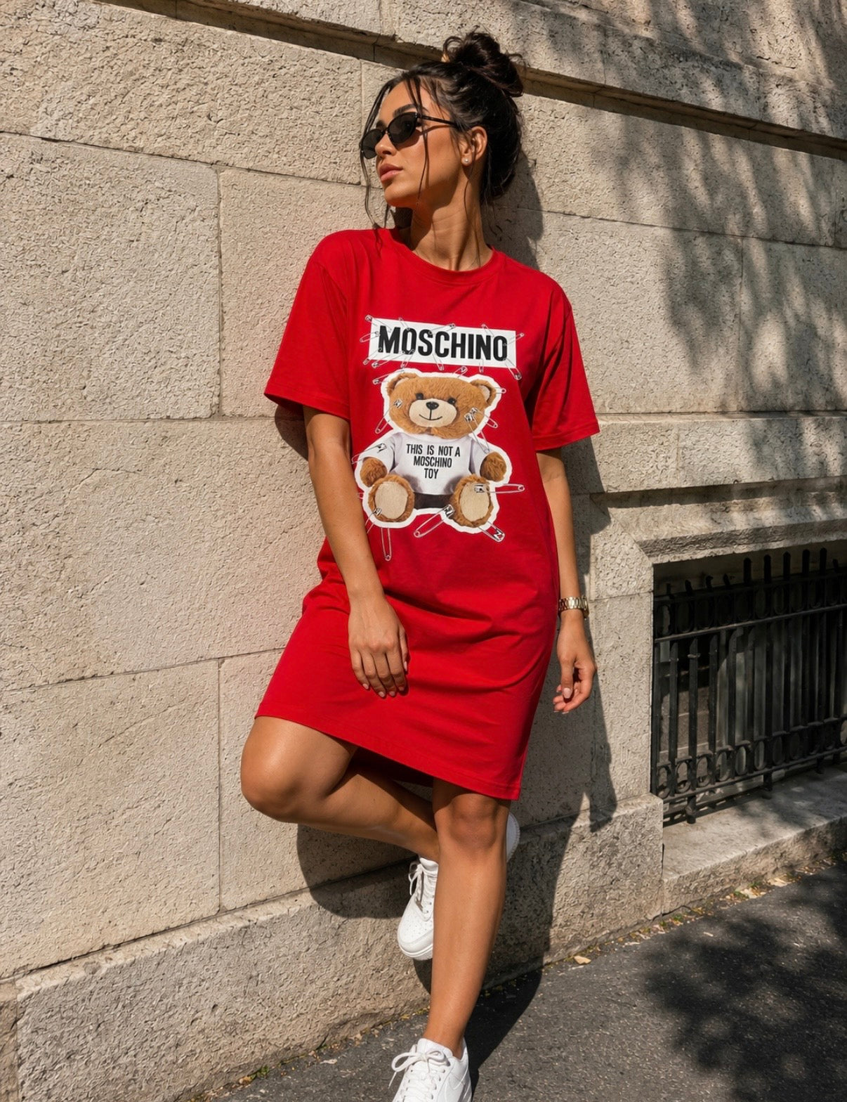 Woman’s Rochie Moschino roșie cu ursuleț