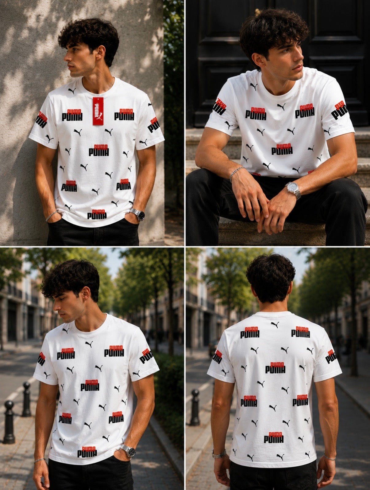 Puma All Over White T-Shirt