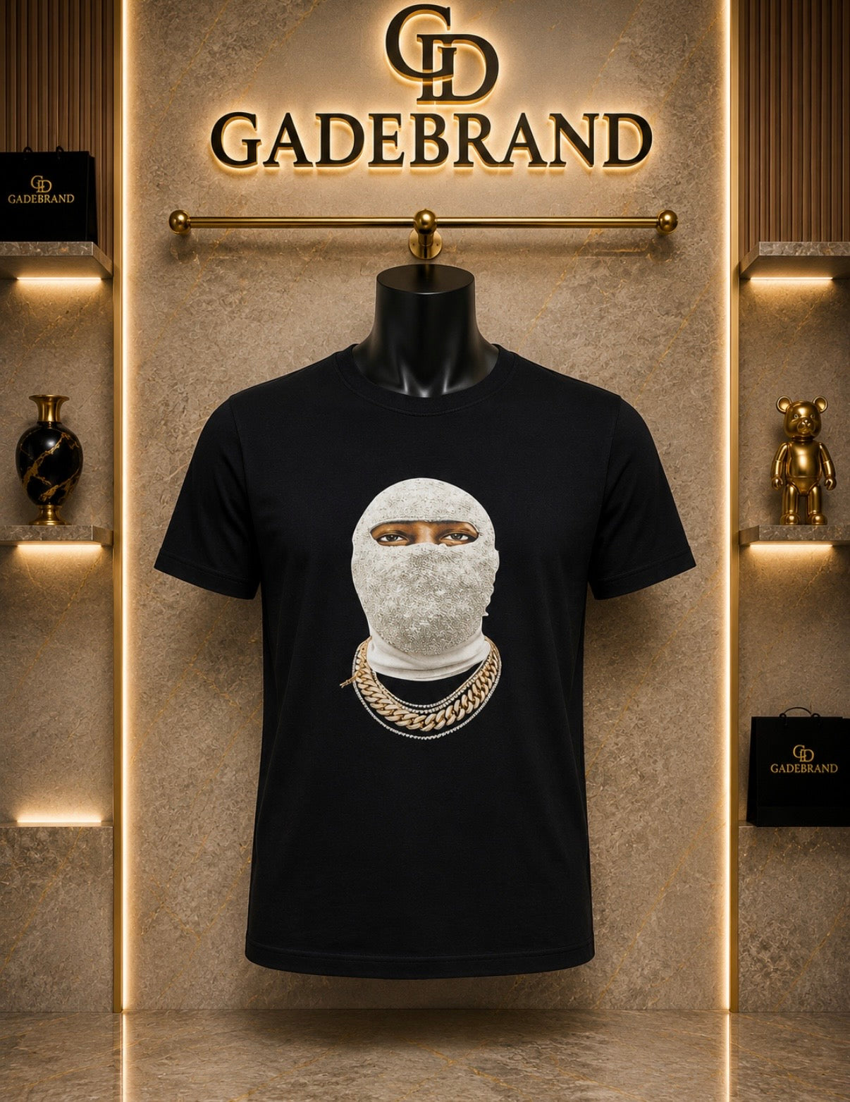 Tricou Barbati - Masked Face - Negru