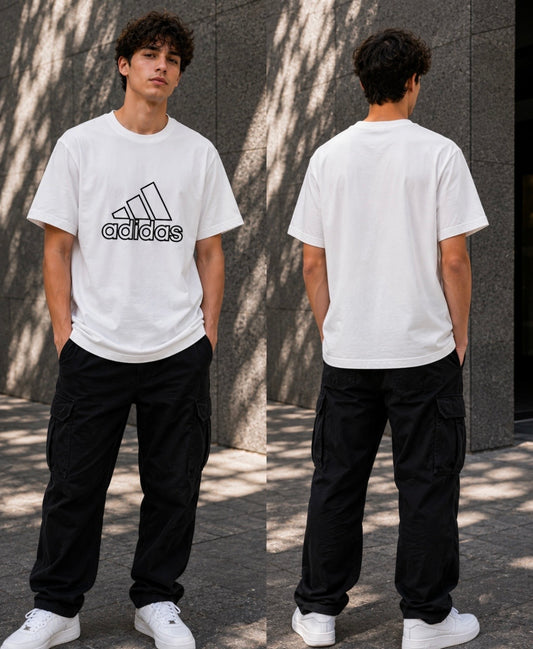 Adidas White Logo T-Shirt