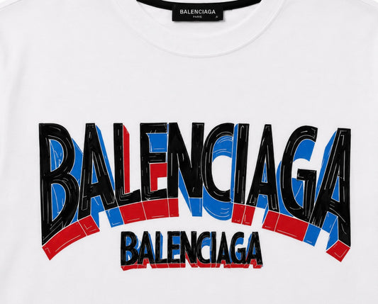 Balenciaga White Logo T-Shirt