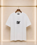 Made by Society Tricou Bărbați Alb – Logo BY Negru
