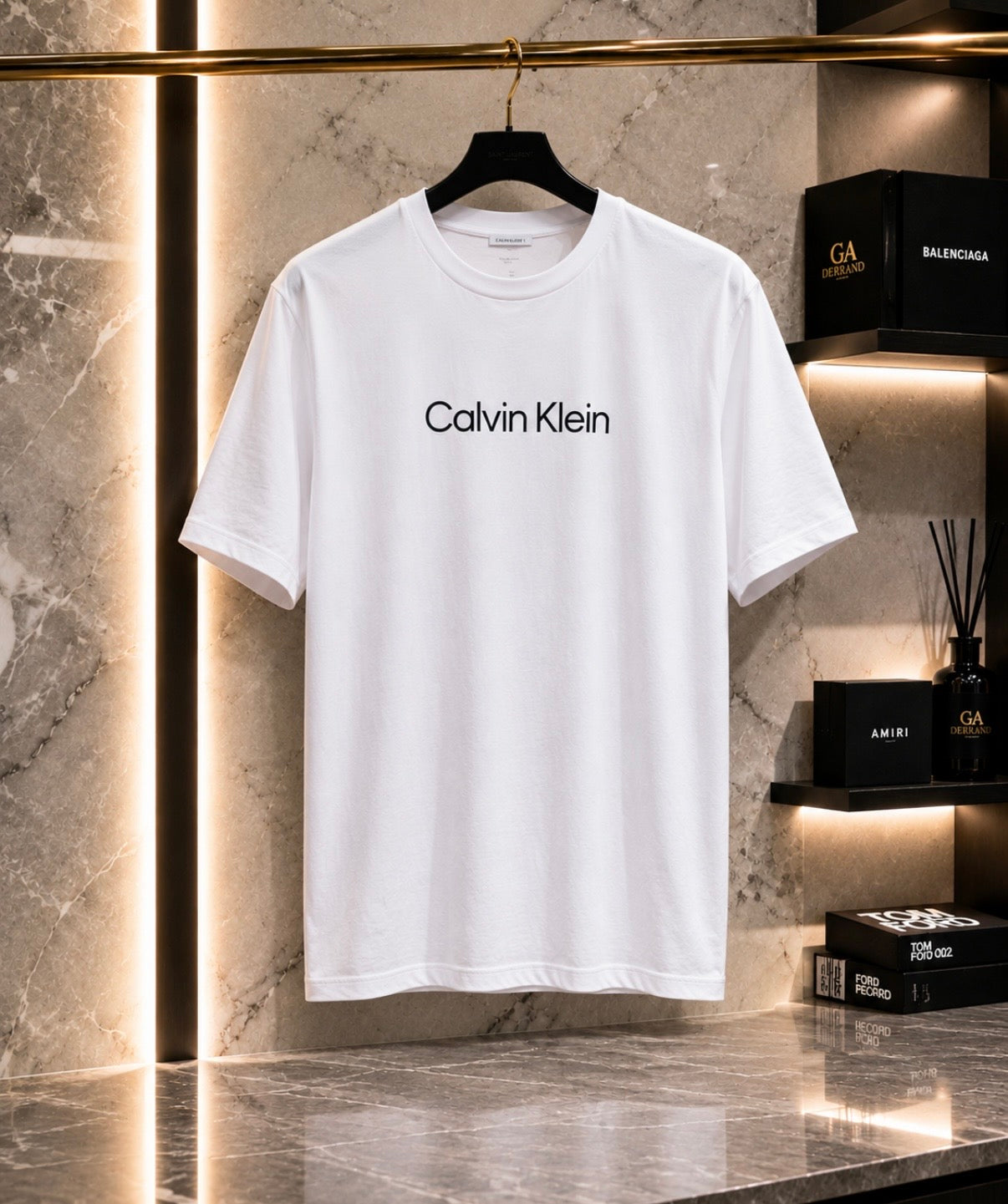 Tricou Calvin Klein Alb – Logo Frontal