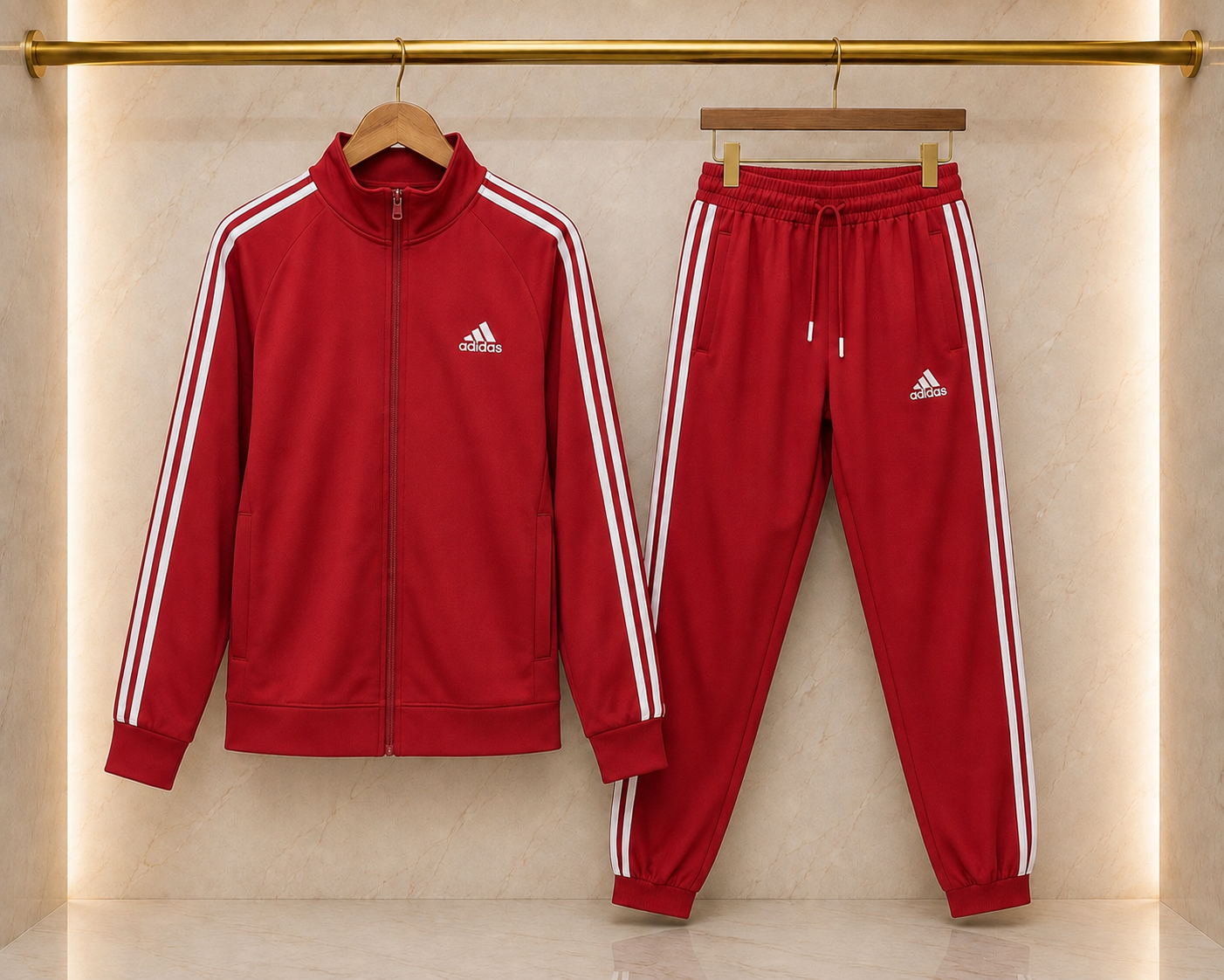 A-Adidas Trening Bărbați Roșu – Logo Brodat