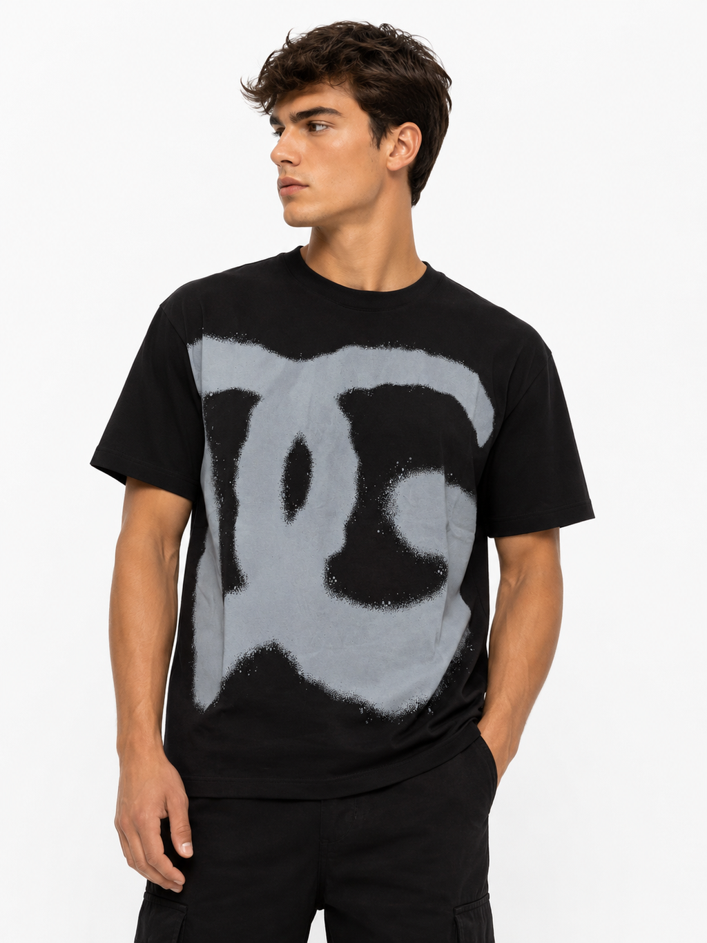 Dolce & Gabbana – Tricou bărbătesc negru DG Oversize, bumbac premium