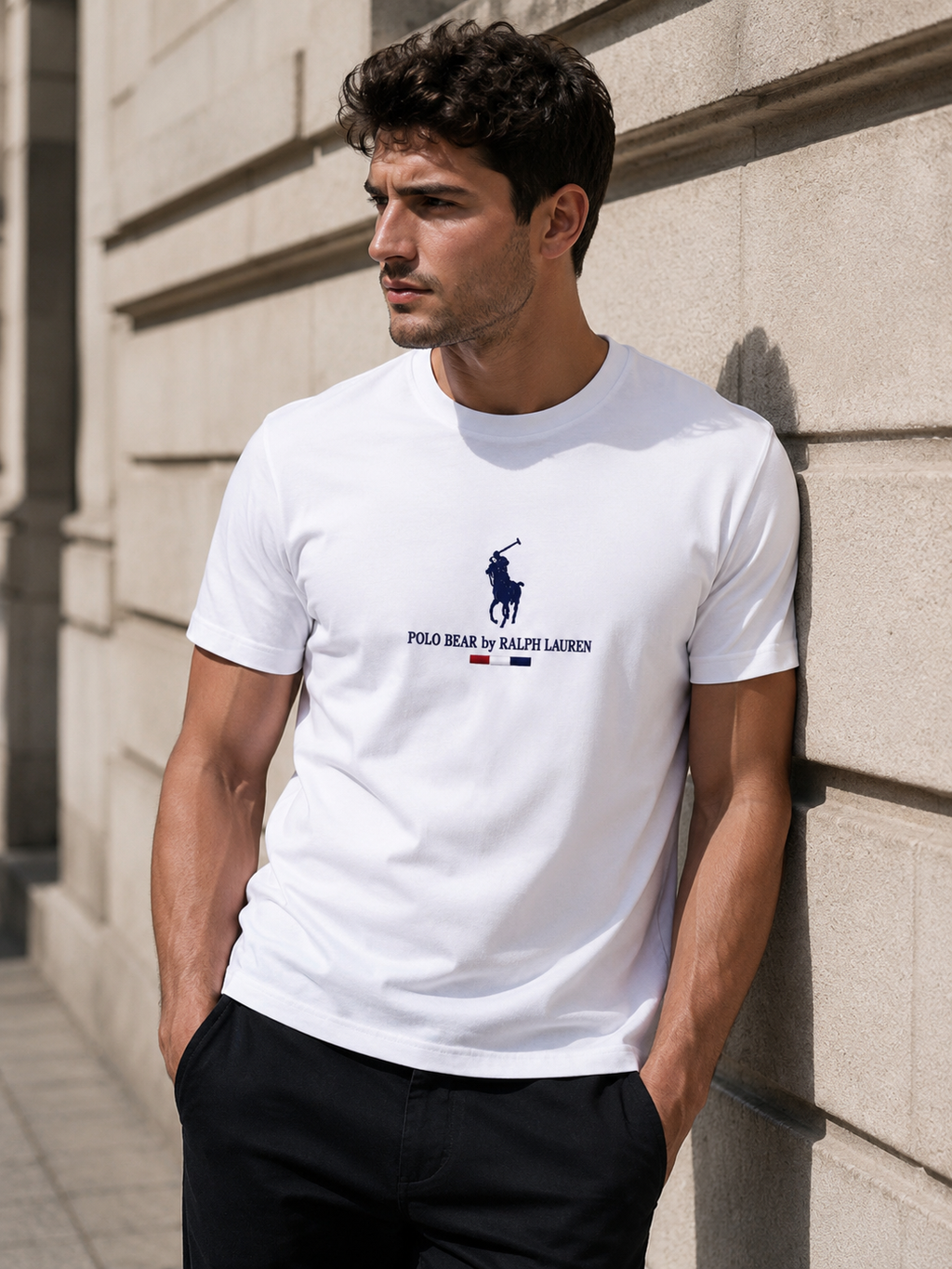 Polo Ralph Lauren Tricou Bărbați Alb logo brodat