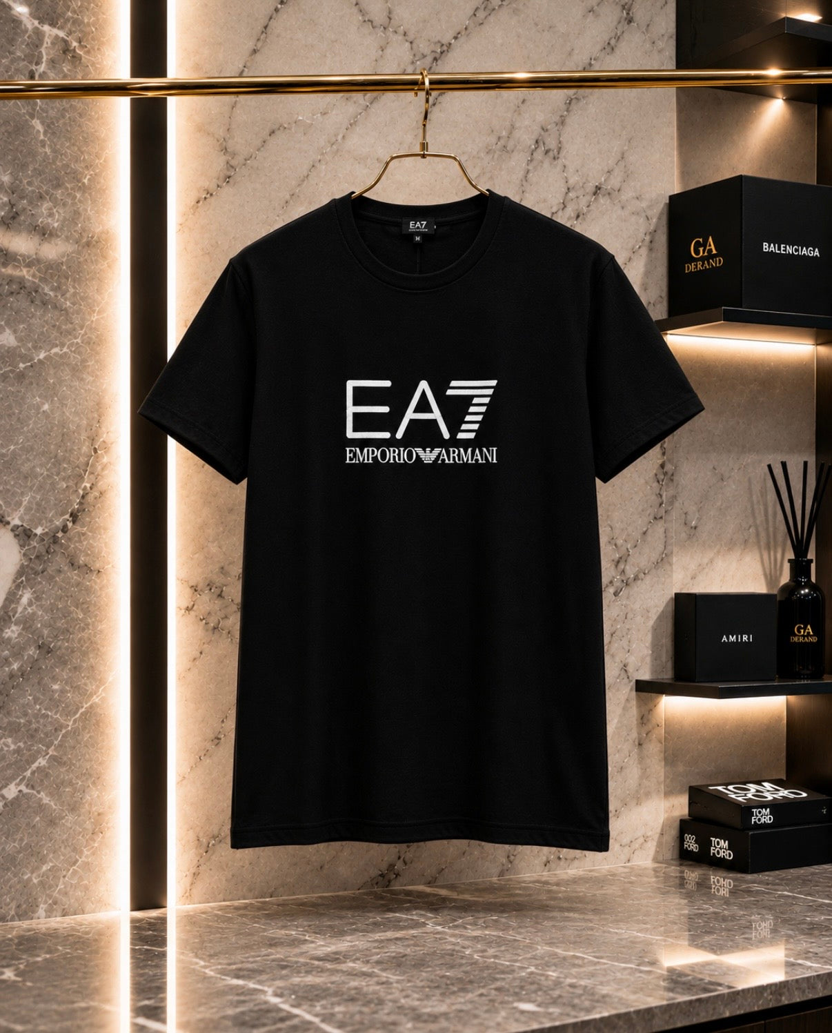 EA7 Emporio Armani Black Tee