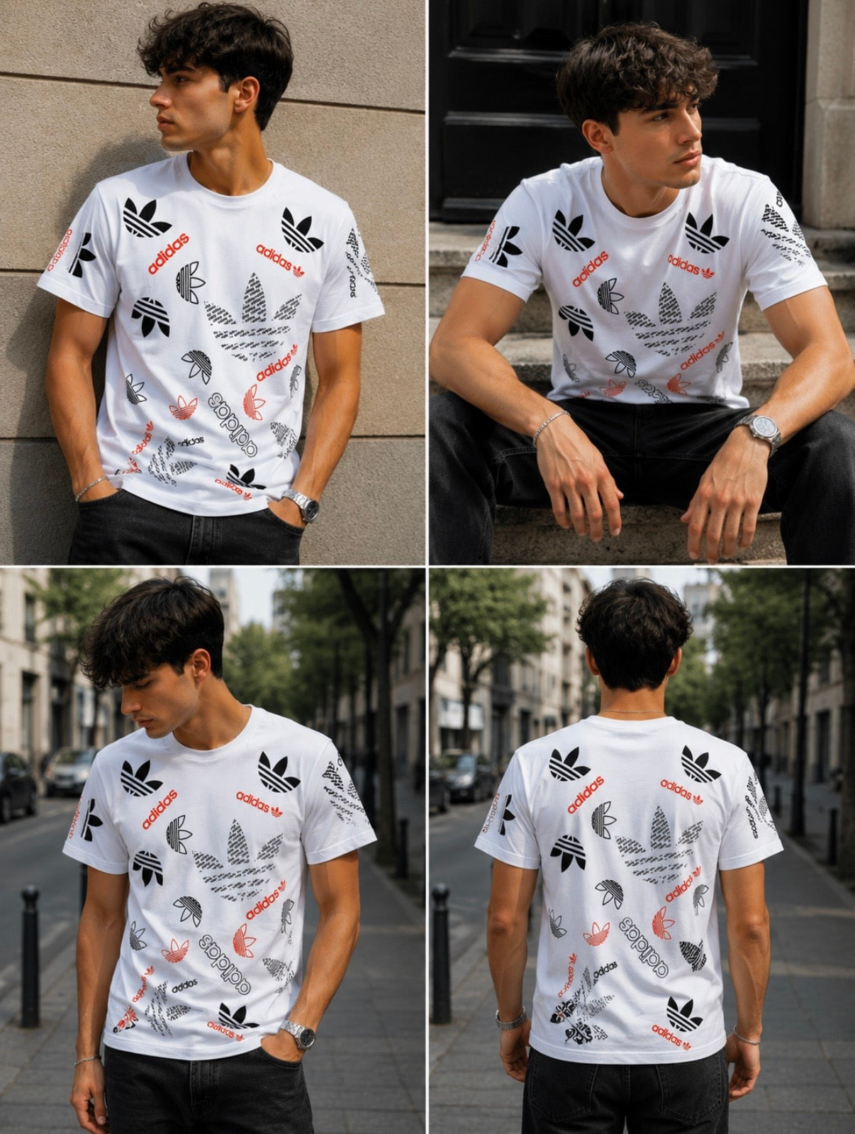 Adidas White Logo Tee
