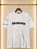Balenciaga Tricou Bărbați Alb 100% Bumbac Premium