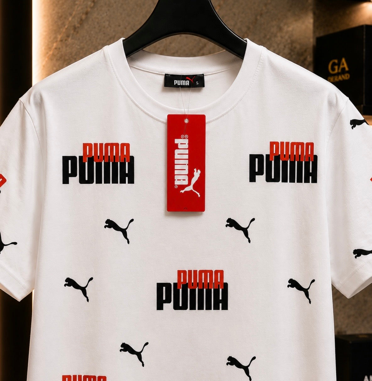 Puma All Over White T-Shirt