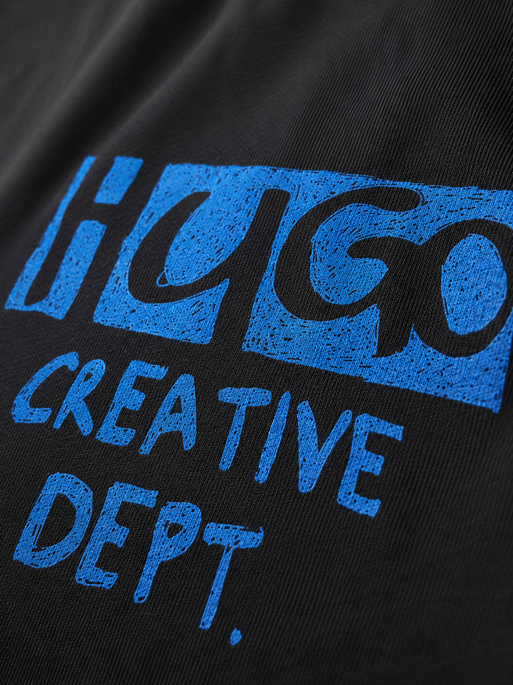 HUGO – Tricou bărbătesc negru din bumbac premium