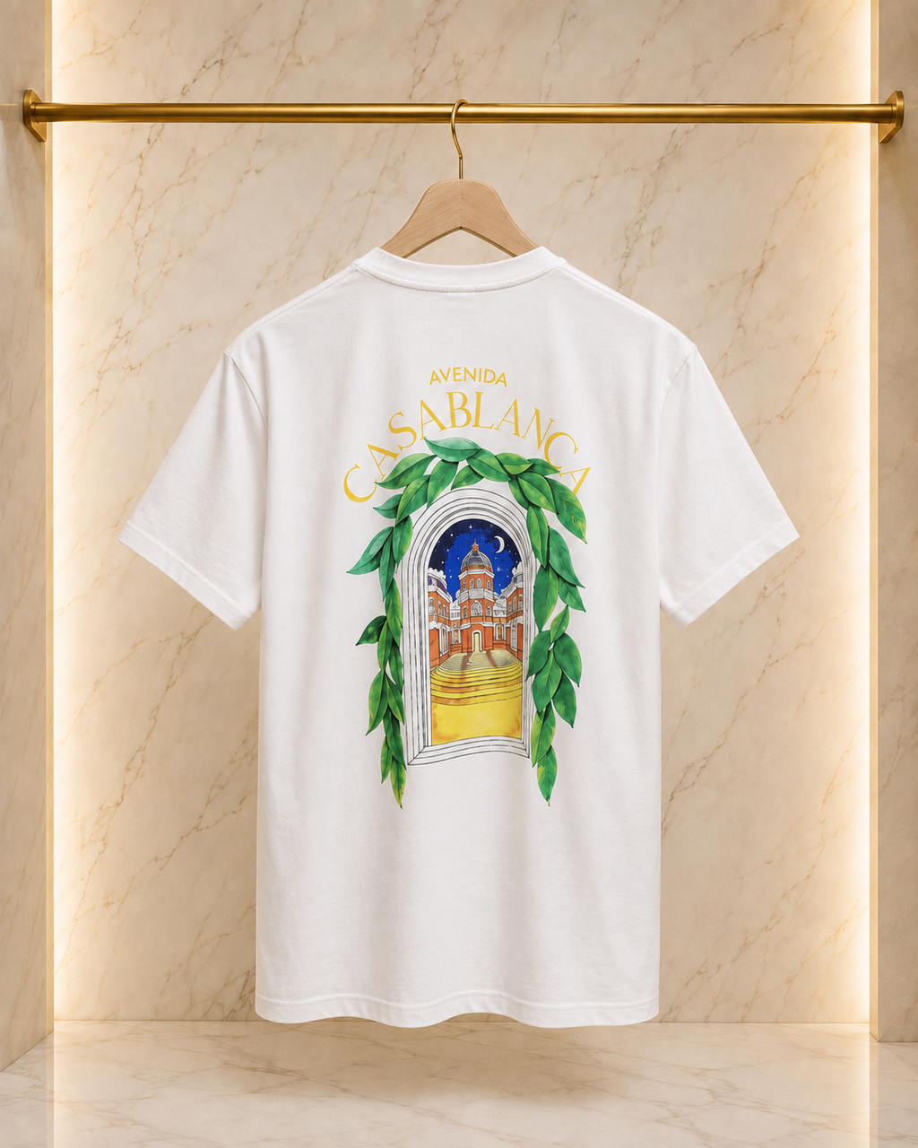 Casablanca – Tricou alb din bumbac premium