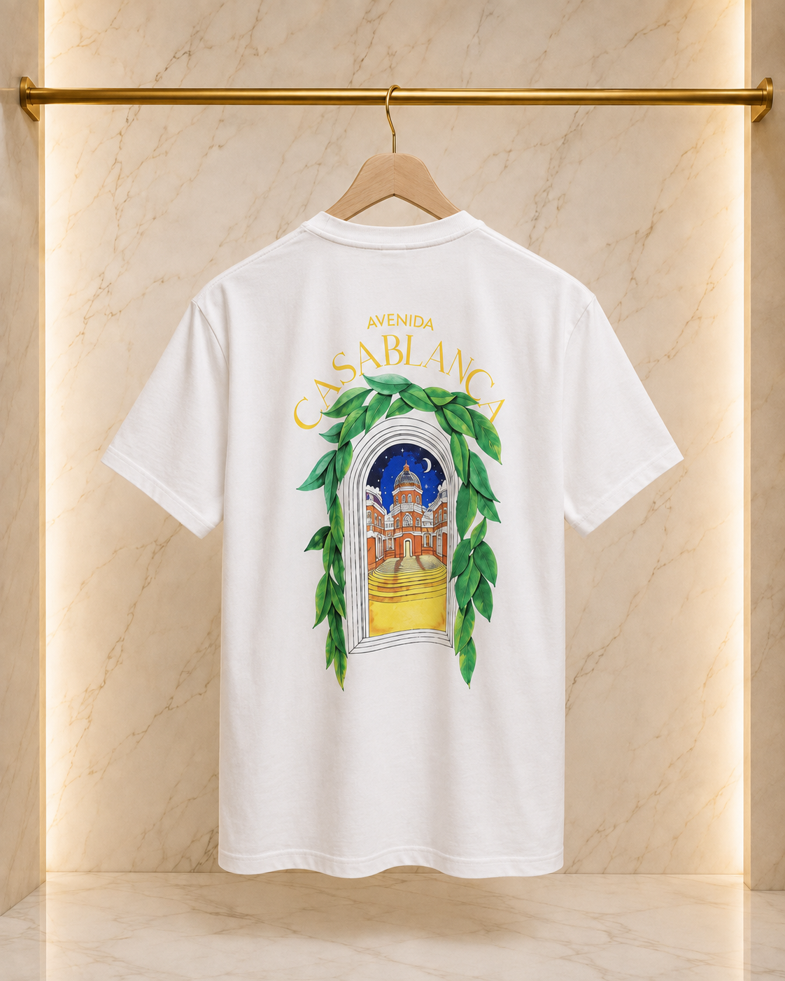 Casablanca – Tricou alb din bumbac premium