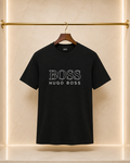 Hugo Boss – Tricou bărbătesc negru cu logo brodat