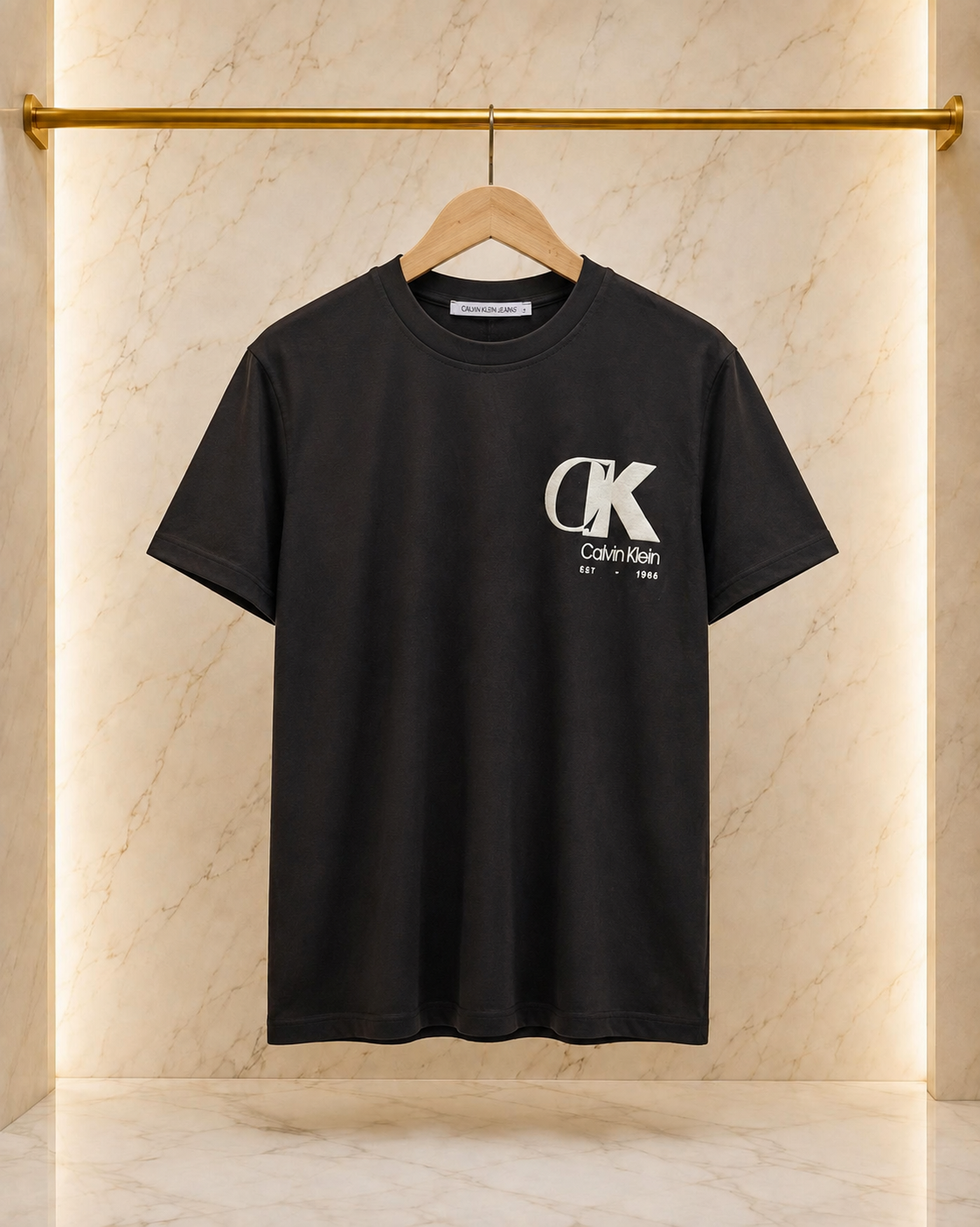Calvin Klein – Tricou negru din bumbac premium