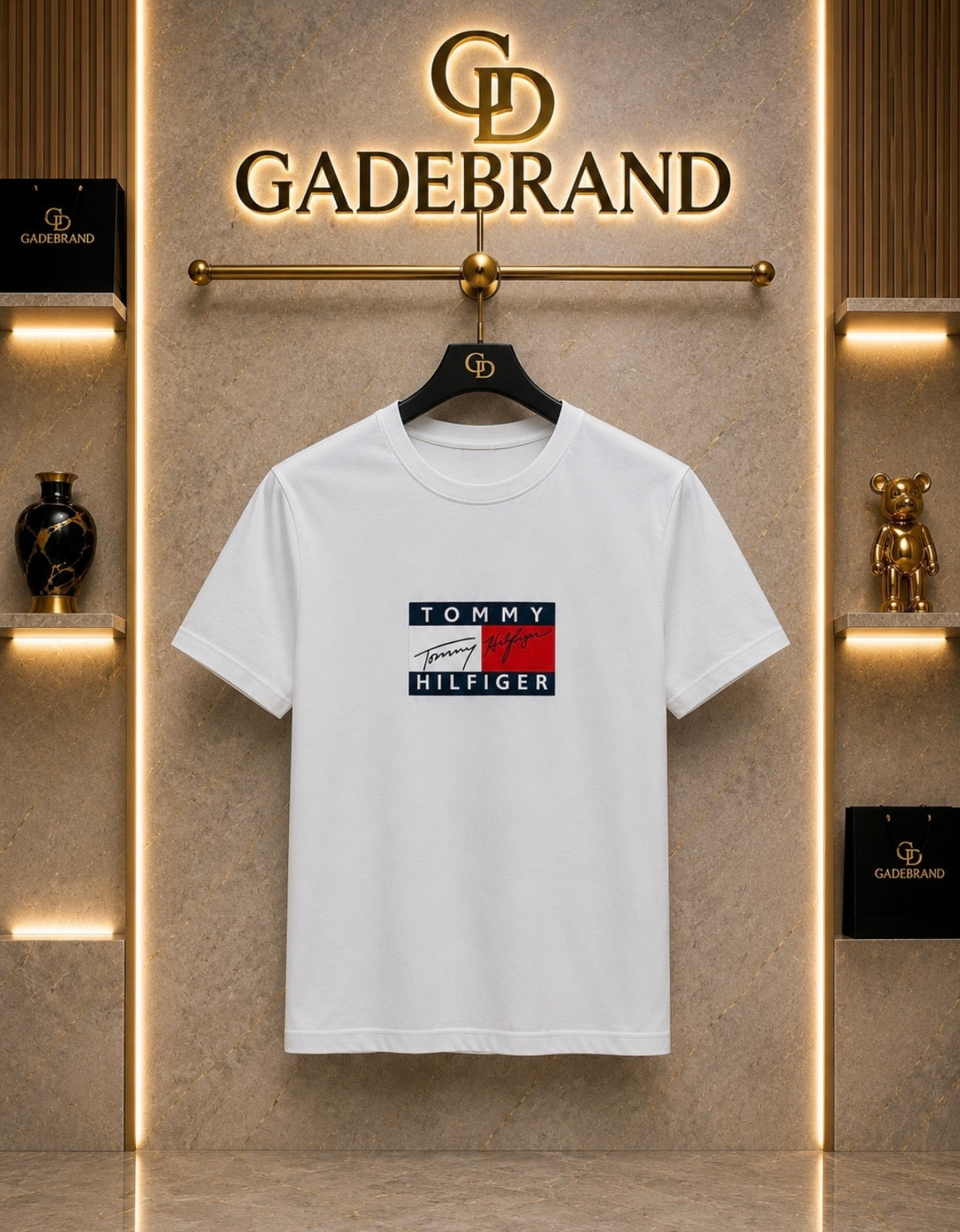 Tommy Hilfiger Logo Mic – Tricou Barbati – Alb