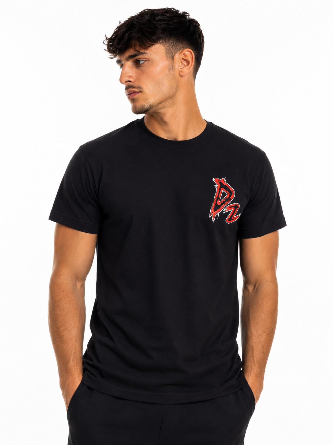 Dsquared2 – Tricou bărbătesc negru Devill, bumbac premium