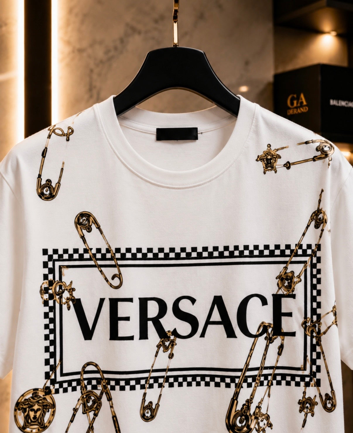 Versace White Graphic Tee