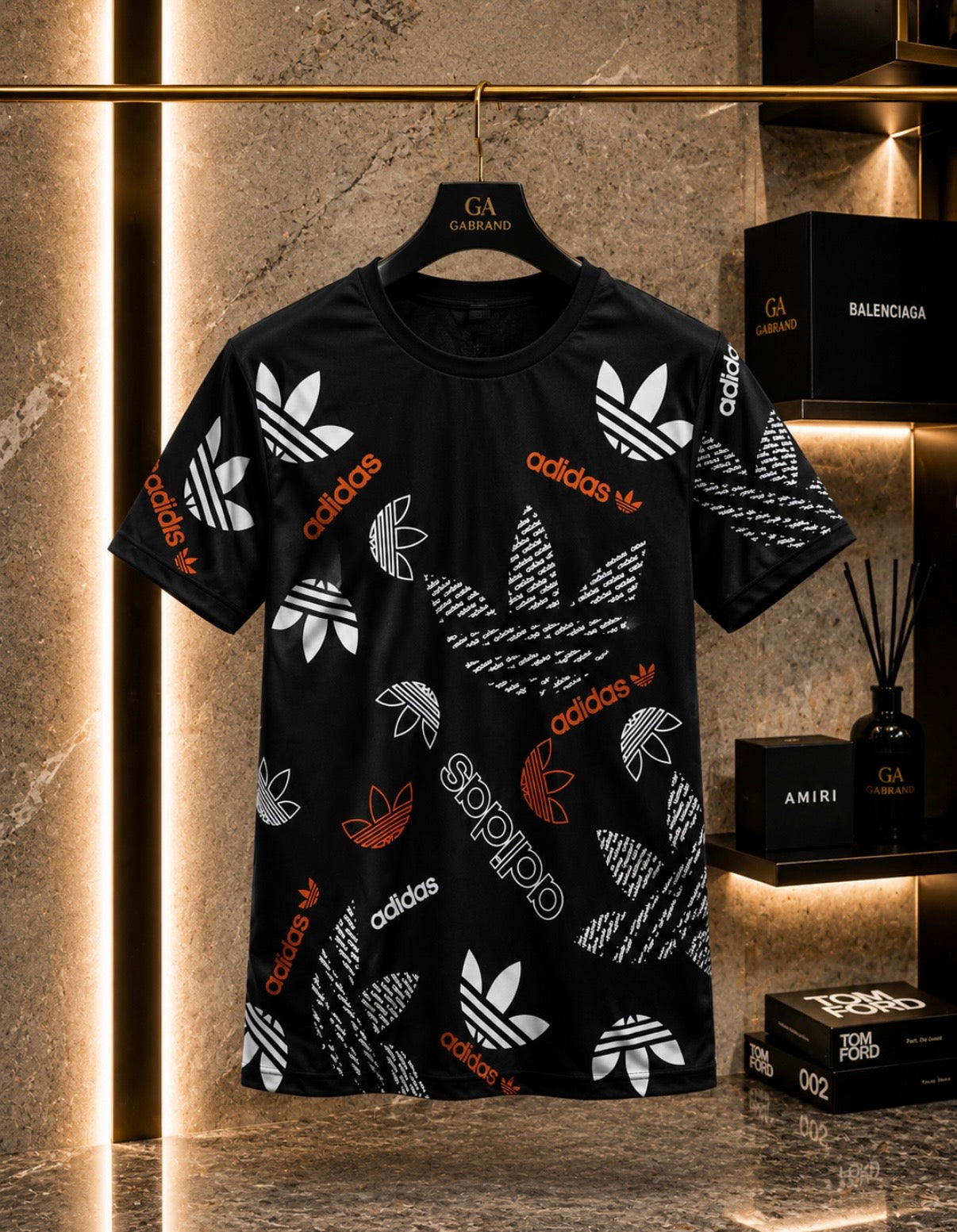 Tricou Adidas Black Allover