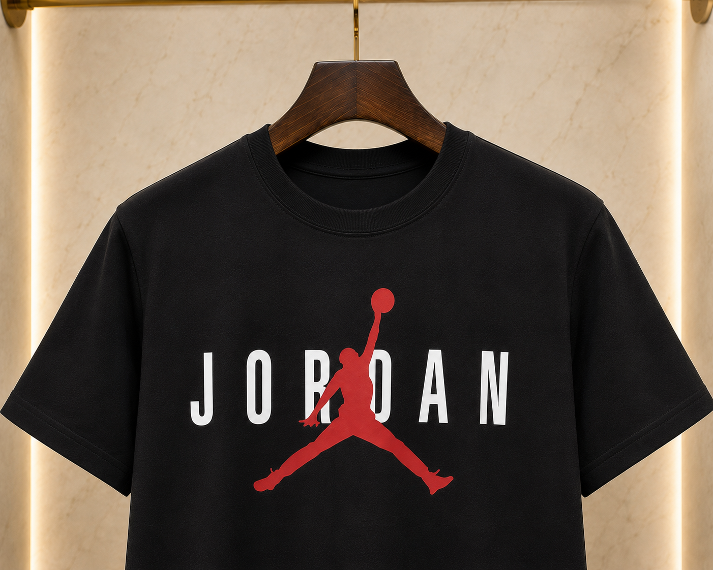 Jordan – Tricou bărbătesc negru cu logo imprimat