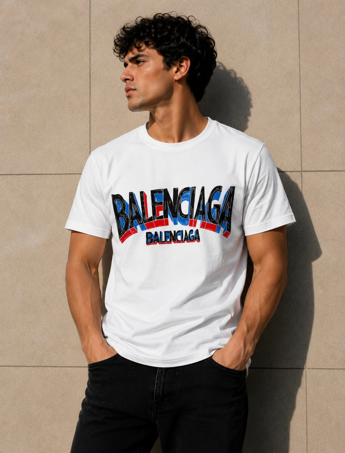 Balenciaga White Logo T-Shirt