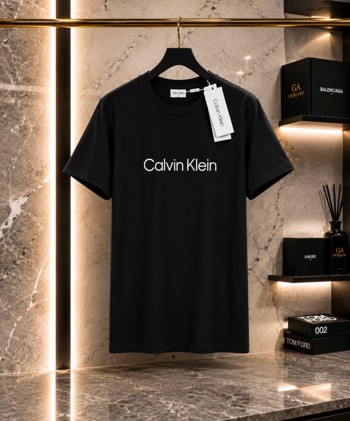 Tricou Calvin Klein Negru – Logo Frontal