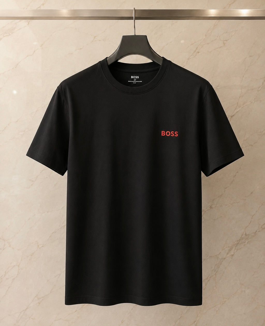 BOSS Tricou Bărbați Negru – 100% Bumbac