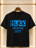 HUGO – Tricou bărbătesc negru din bumbac premium