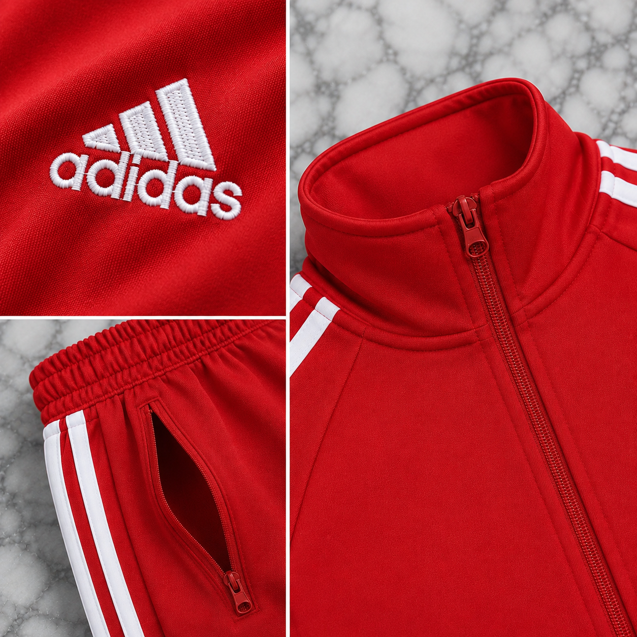 A-Adidas Trening Bărbați Roșu – Logo Brodat