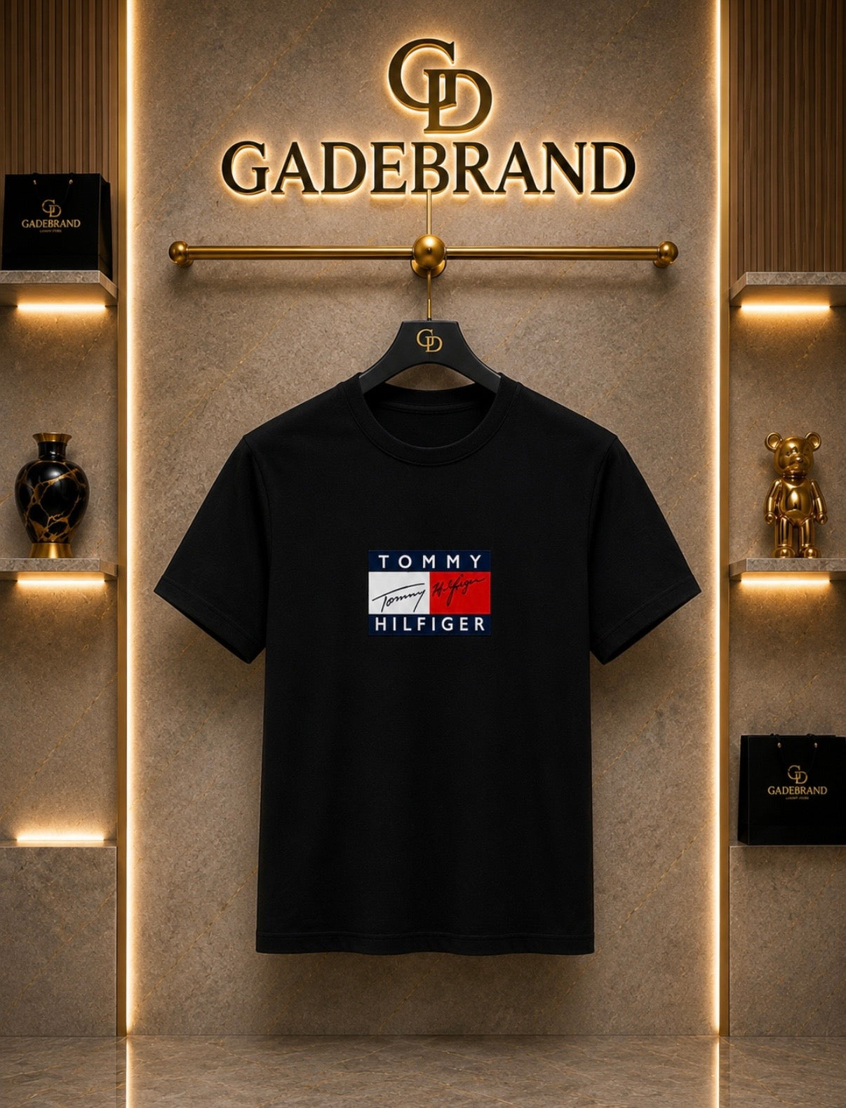 Tommy Hilfiger Logo Mic – Tricou Barbati – Negru