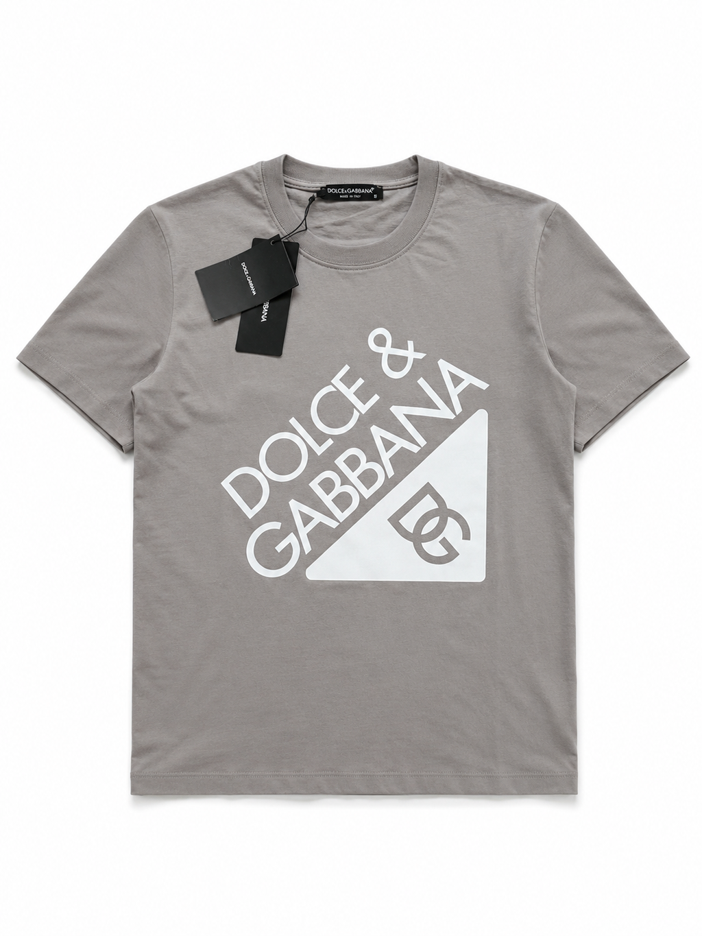 Dolce & Gabbana – Tricou bărbătesc gri din bumbac premium over size