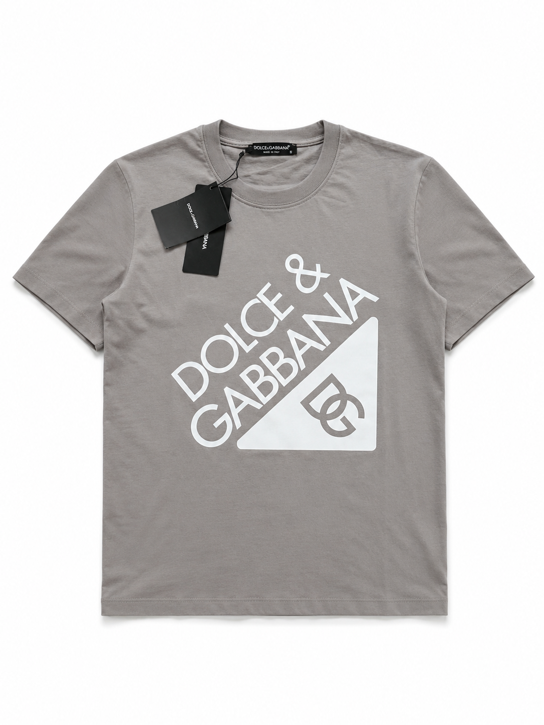 Dolce & Gabbana – Tricou bărbătesc gri din bumbac premium over size