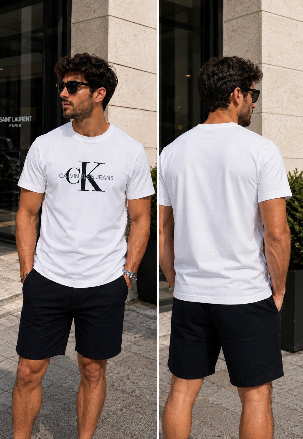 Calvin Klein Jeans Alb – Tricou Barbati