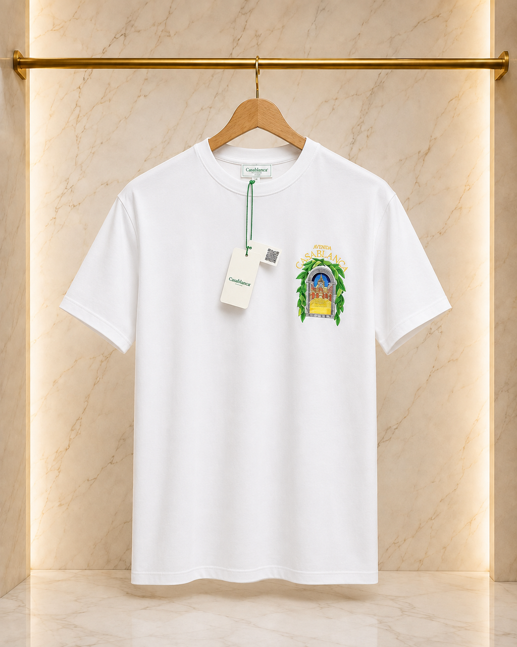 Casablanca – Tricou alb din bumbac premium
