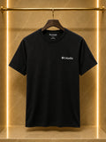 Columbia – Tricou negru cu logo brodat