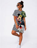 Rochie Mickey Mouse Alb/Negru over size