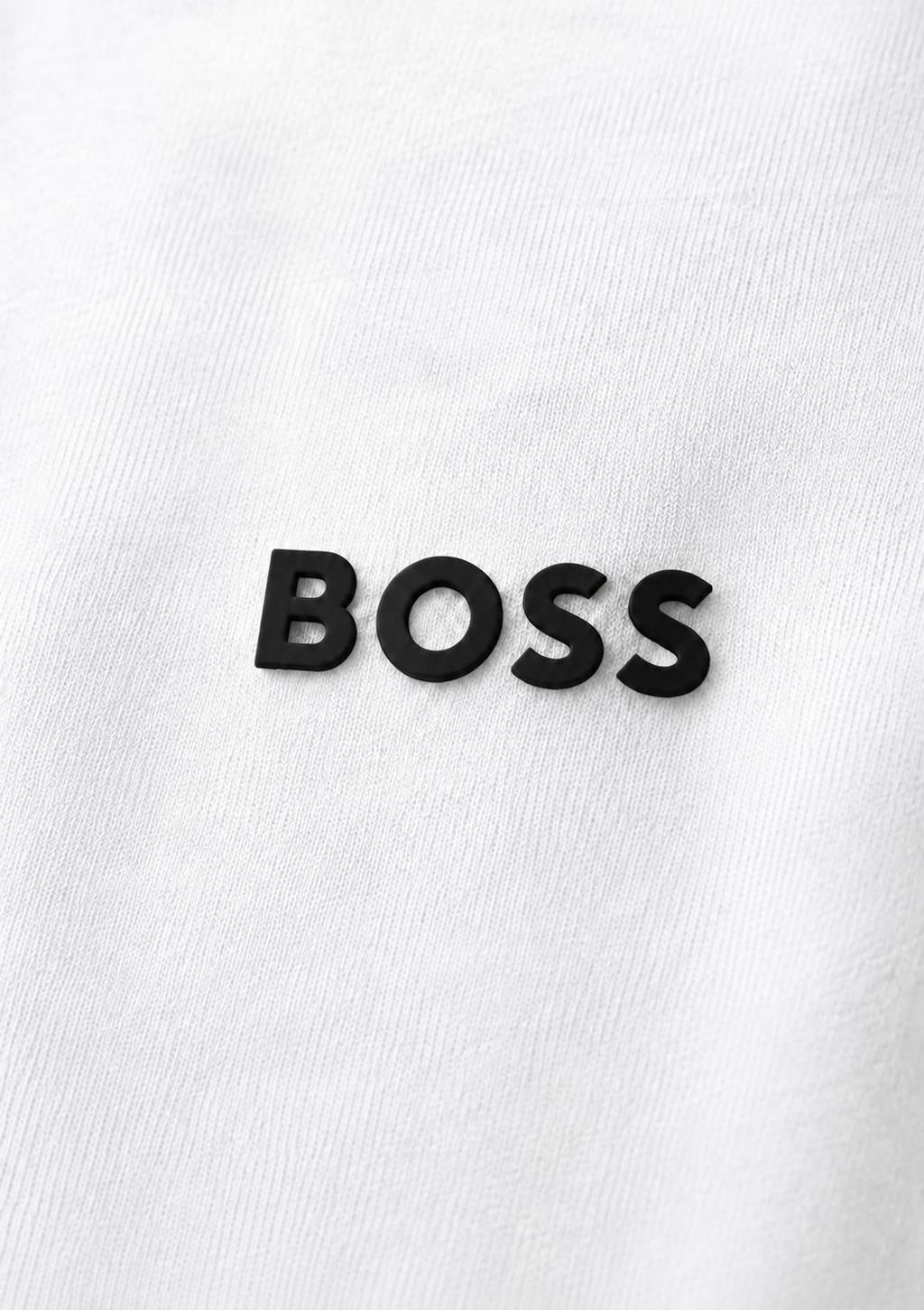 BOSS – Tricou premium alb bărbați cu logo negru