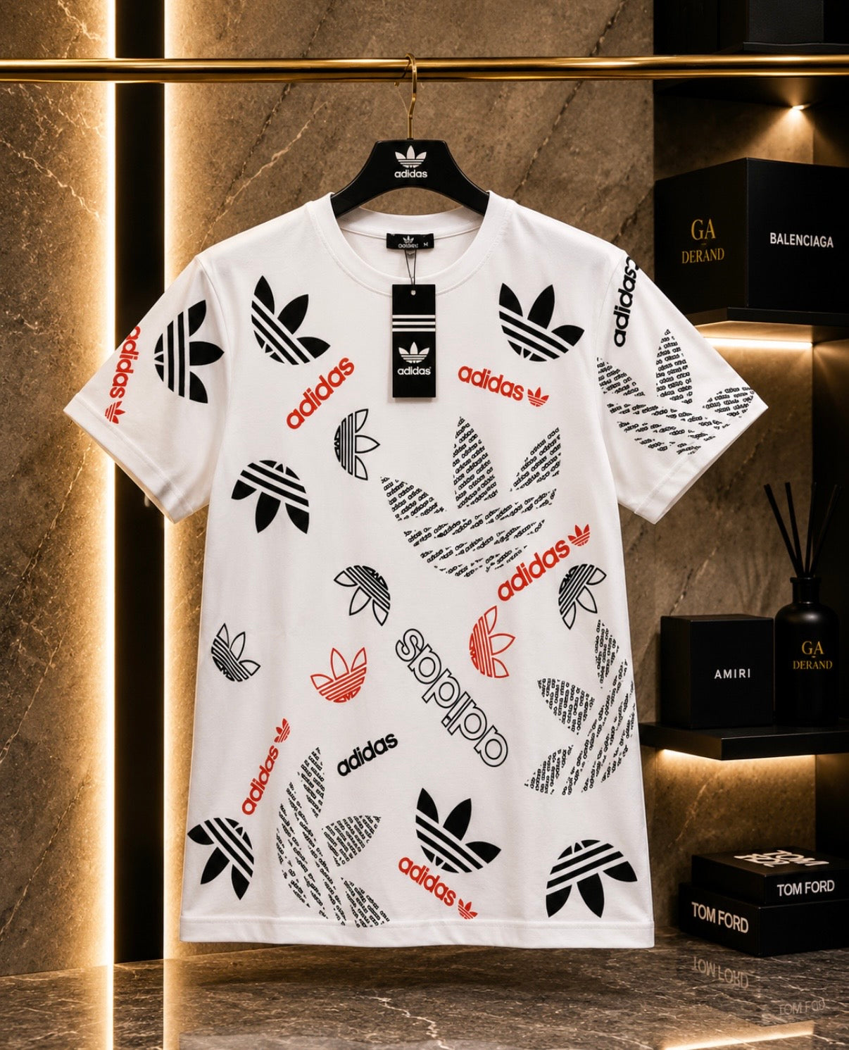 Adidas White Logo Tee