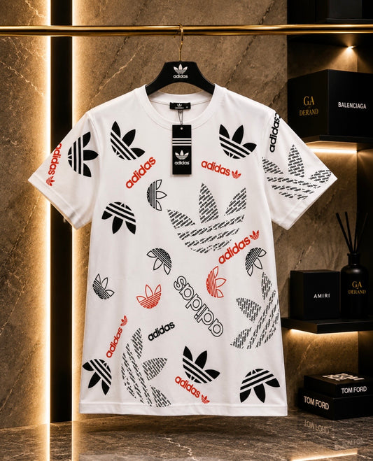 Adidas White Logo Tee