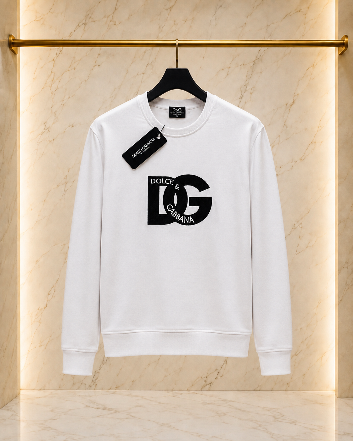 DG Dolce Gabbana – Bluză bărbați din bumbac, logo brodat