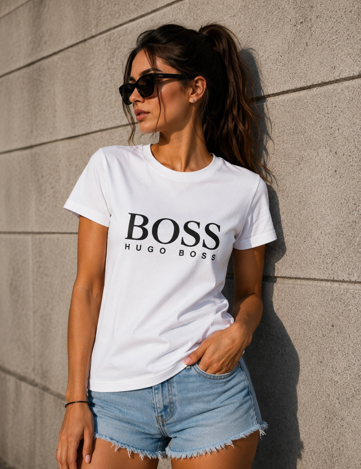 Women’s BOSS Hugo Boss Tricou Damă – Alb