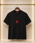 Hugo Tricou Negru cu Logo Embosat