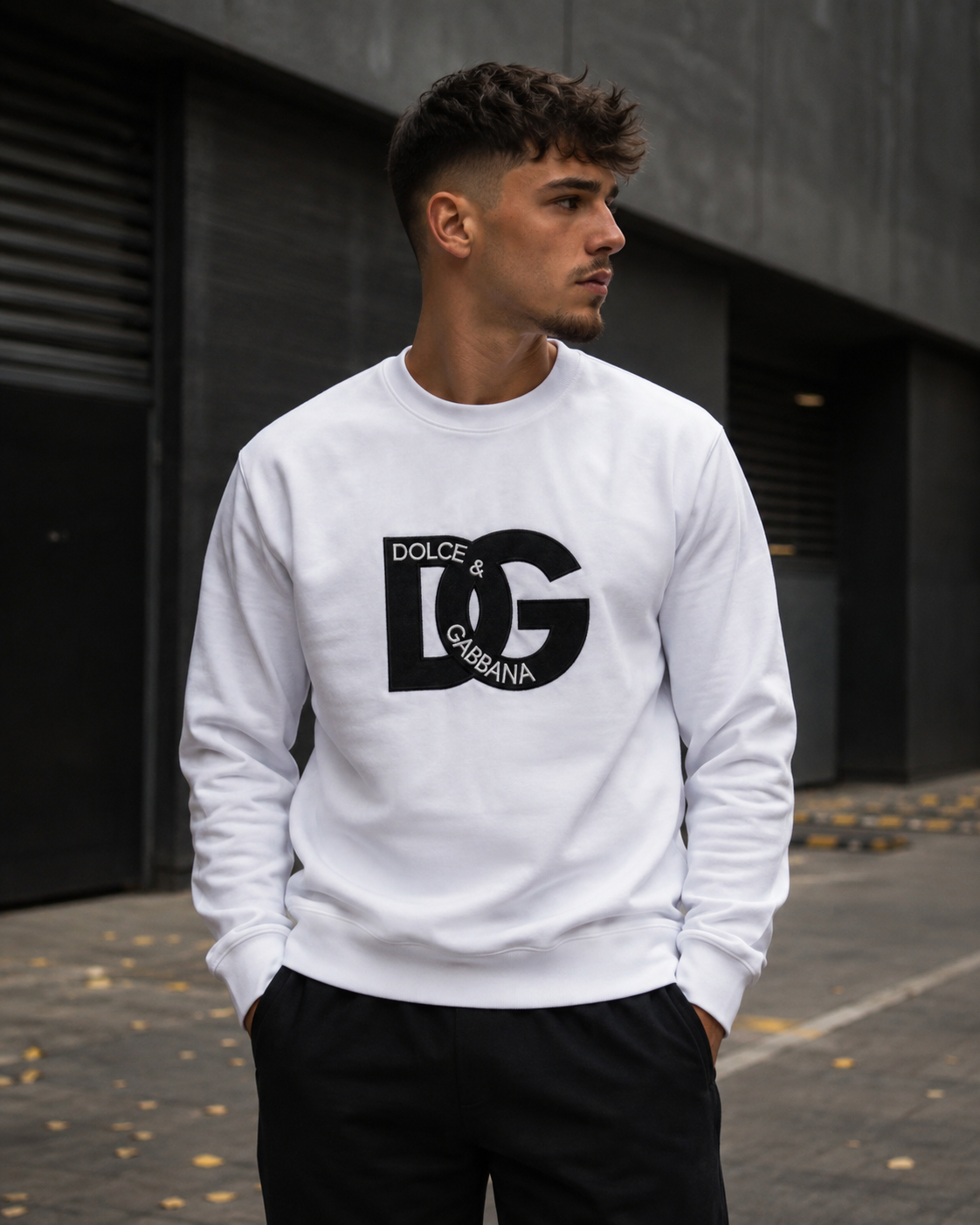 DG Dolce Gabbana – Bluză bărbați din bumbac, logo brodat