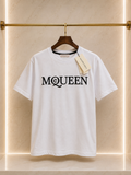 Alexander McQueen Tricou Bărbați Alb 100% Bumbac Premium