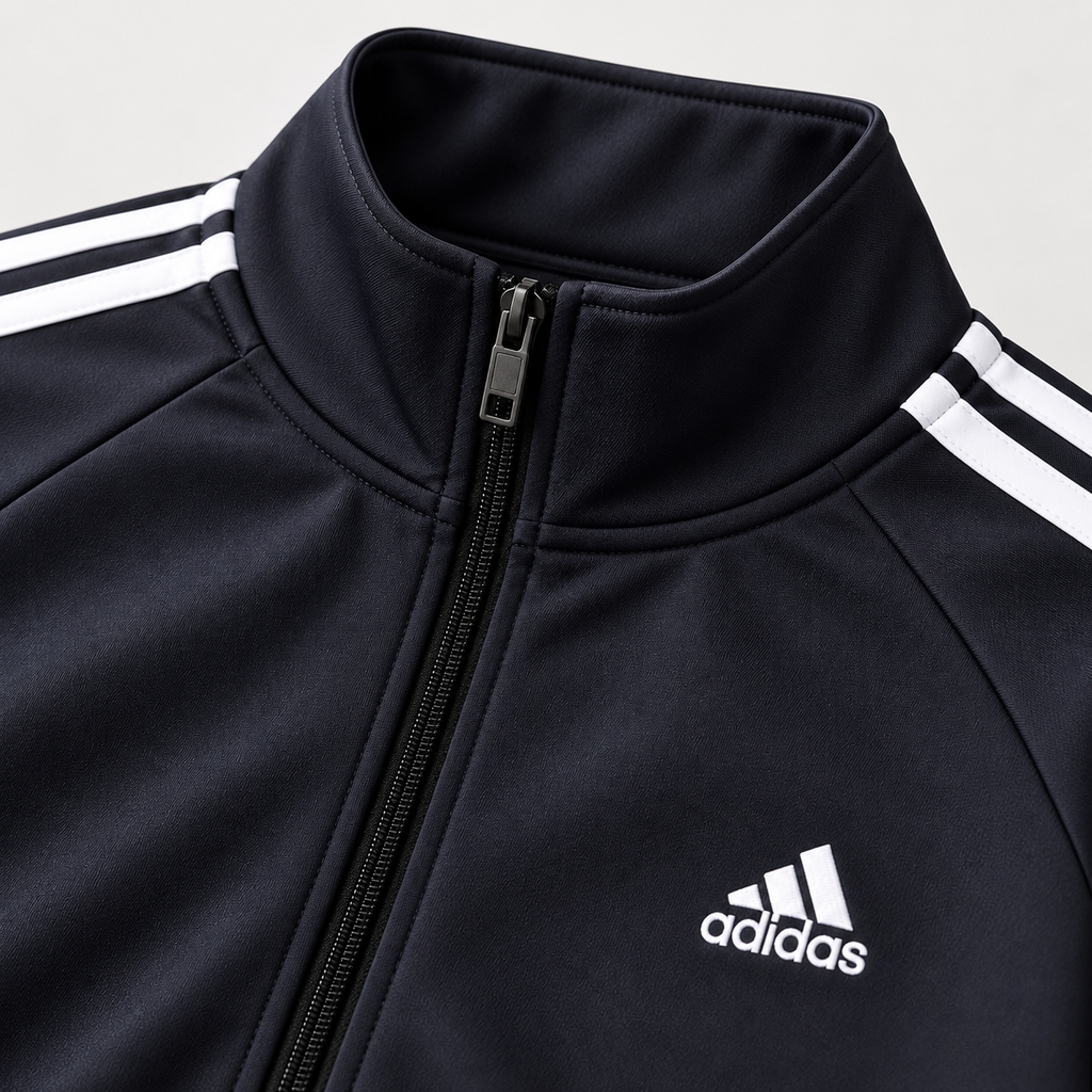 A-Adidas Trening Bărbați – Logo Cusut, Negru cu Tentă Albastră