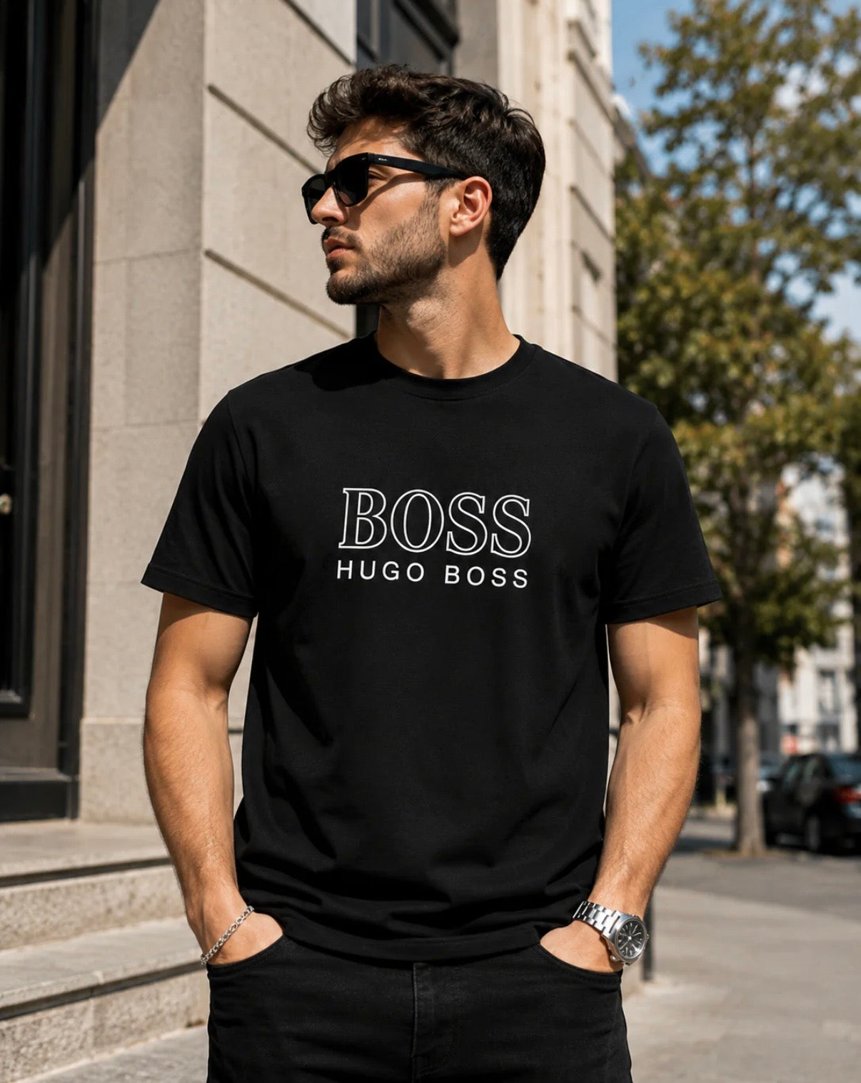 Tricou Bărbați Hugo Boss – Black